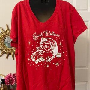 CHRISTMAS Tee -Just Believe Santa